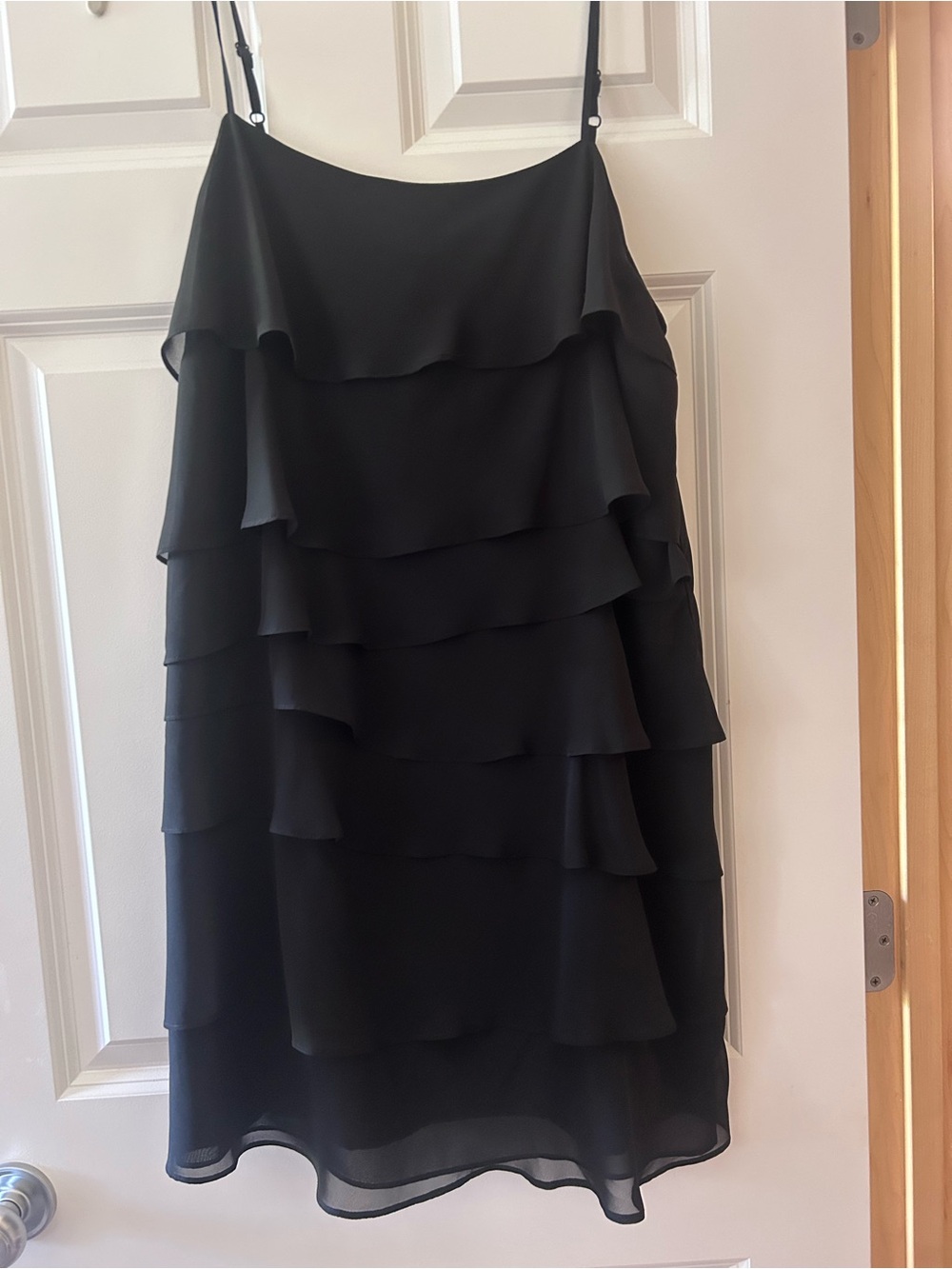 Bar III Black Layered Ruffle Mini Dress